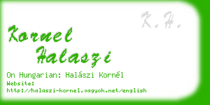 kornel halaszi business card